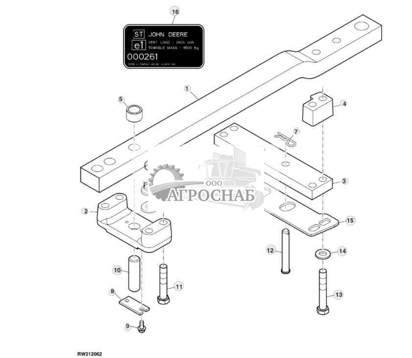 Тяговая штанга, категория II  III 